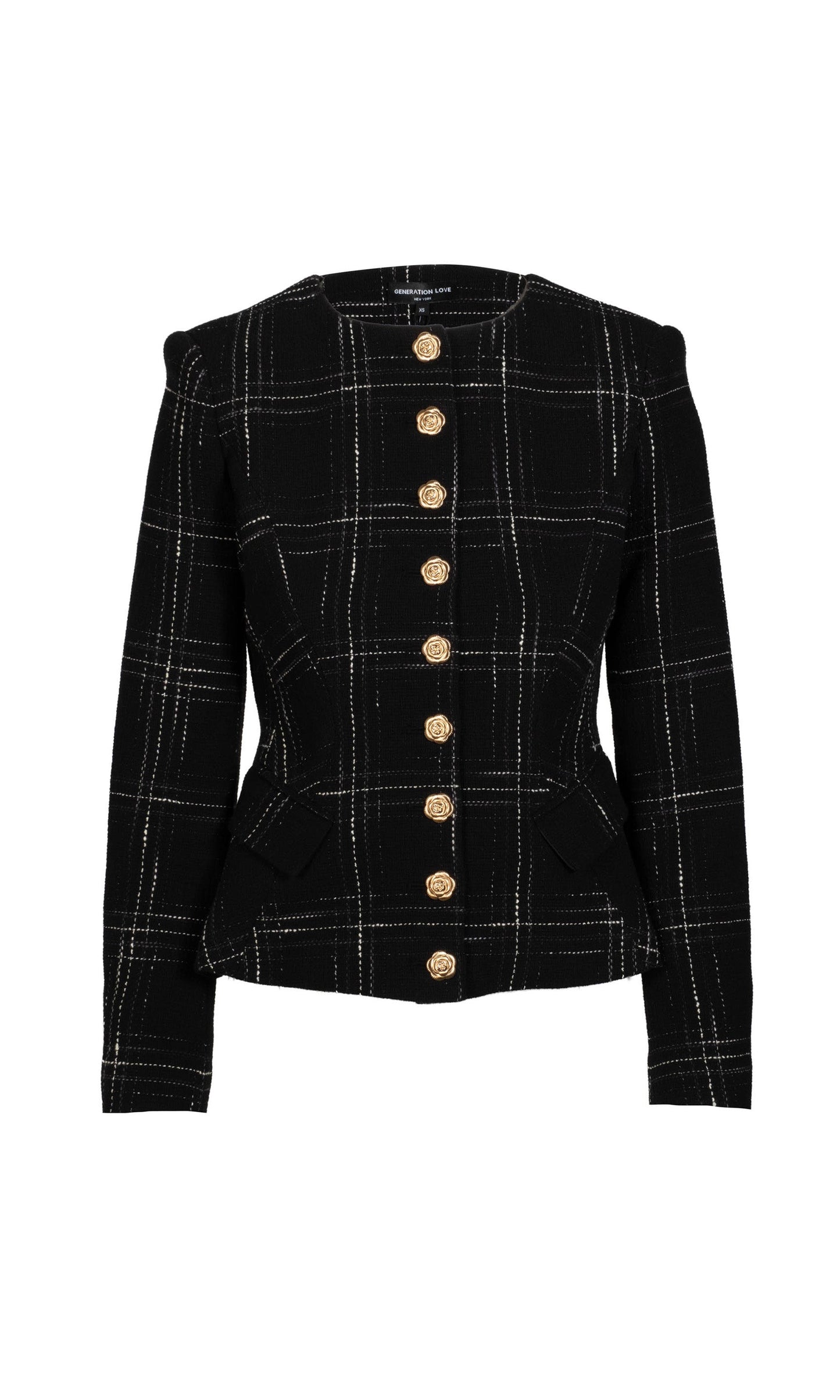 Ophelia Windowpane Tweed Jacket