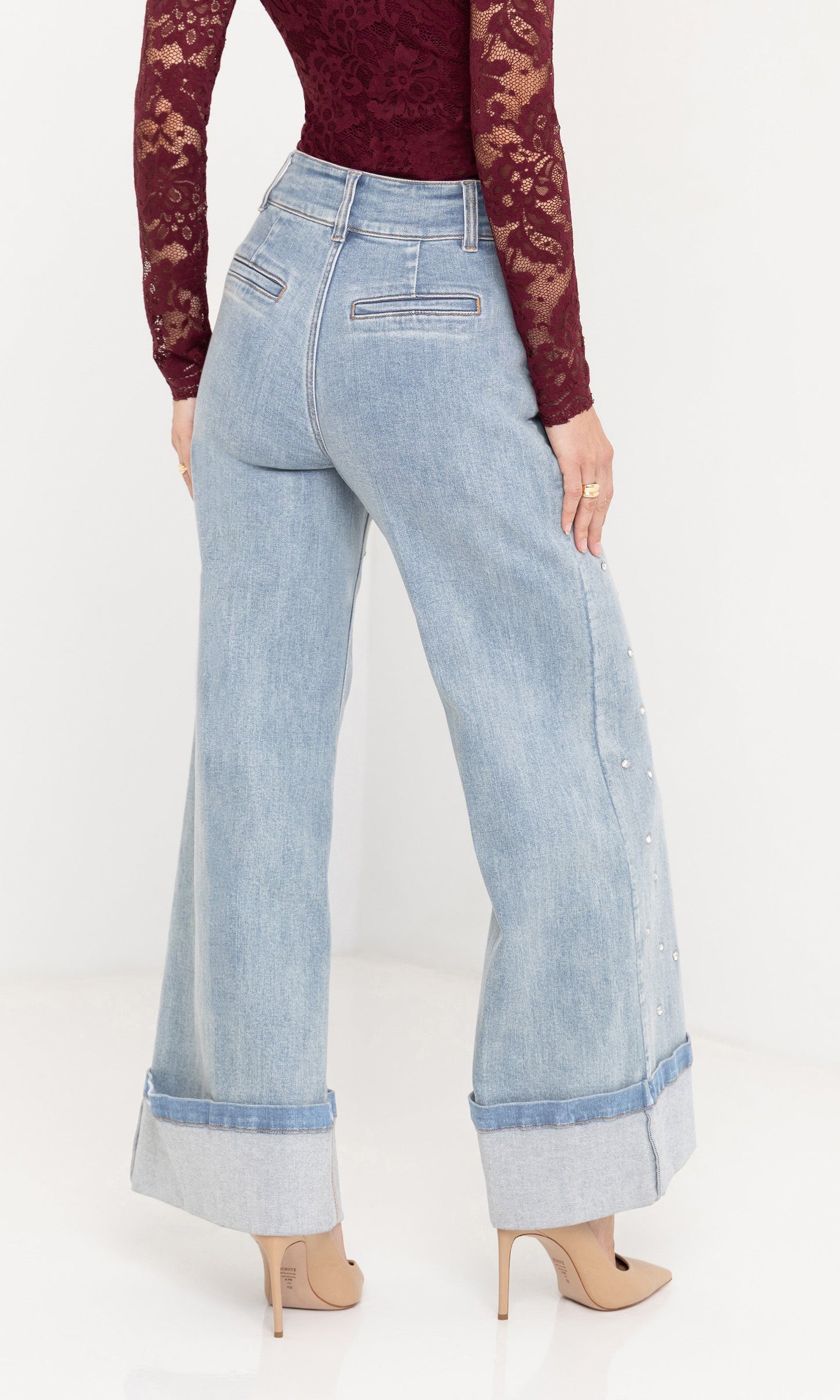 Raquel Crystal Stud Jeans