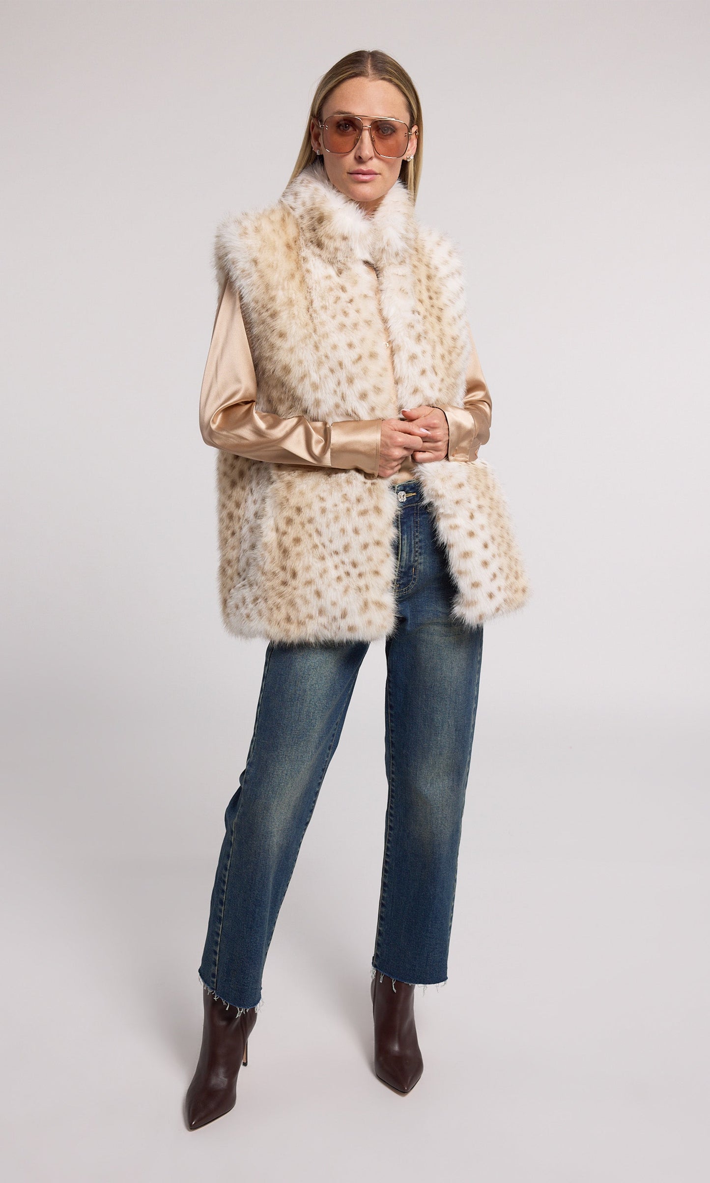 Mimi Leopard Faux Fur Vest