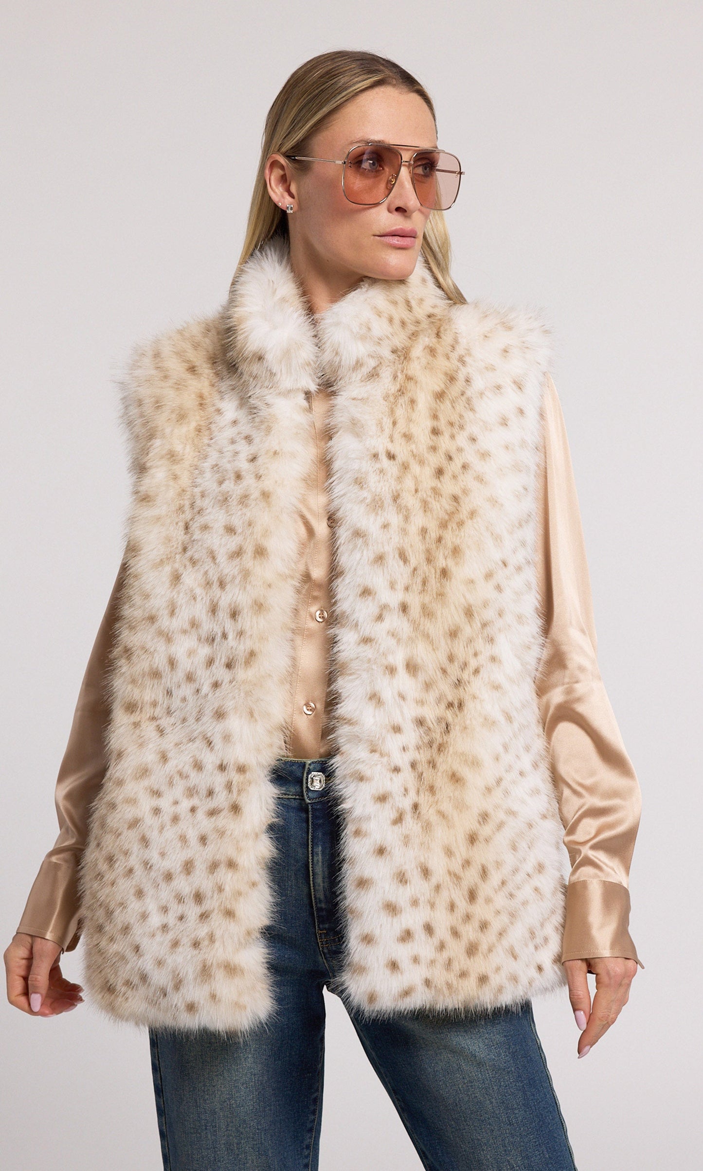 Mimi Leopard Faux Fur Vest