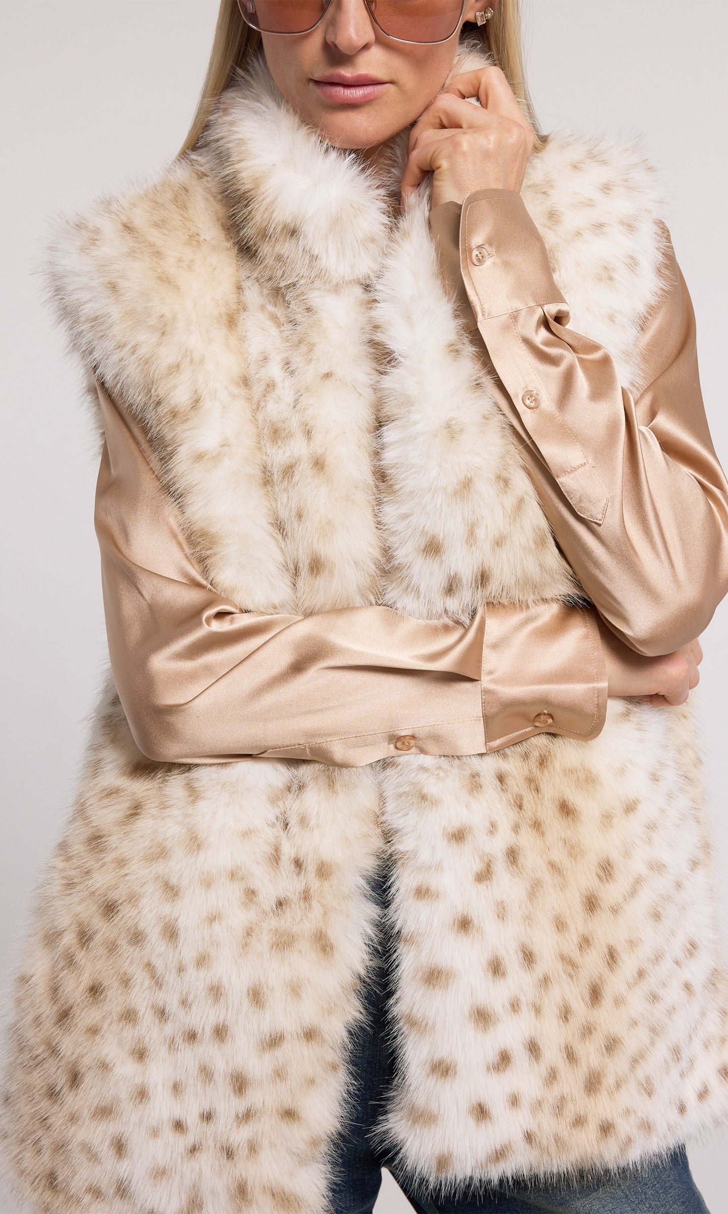Mimi Leopard Faux Fur Vest