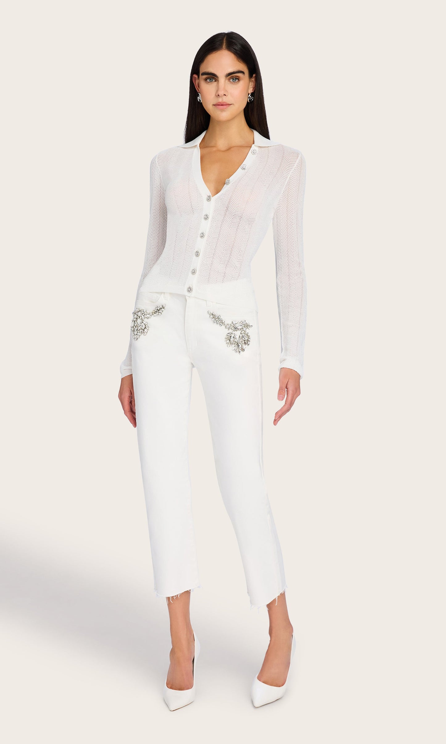 Megan Pointelle Cardigan