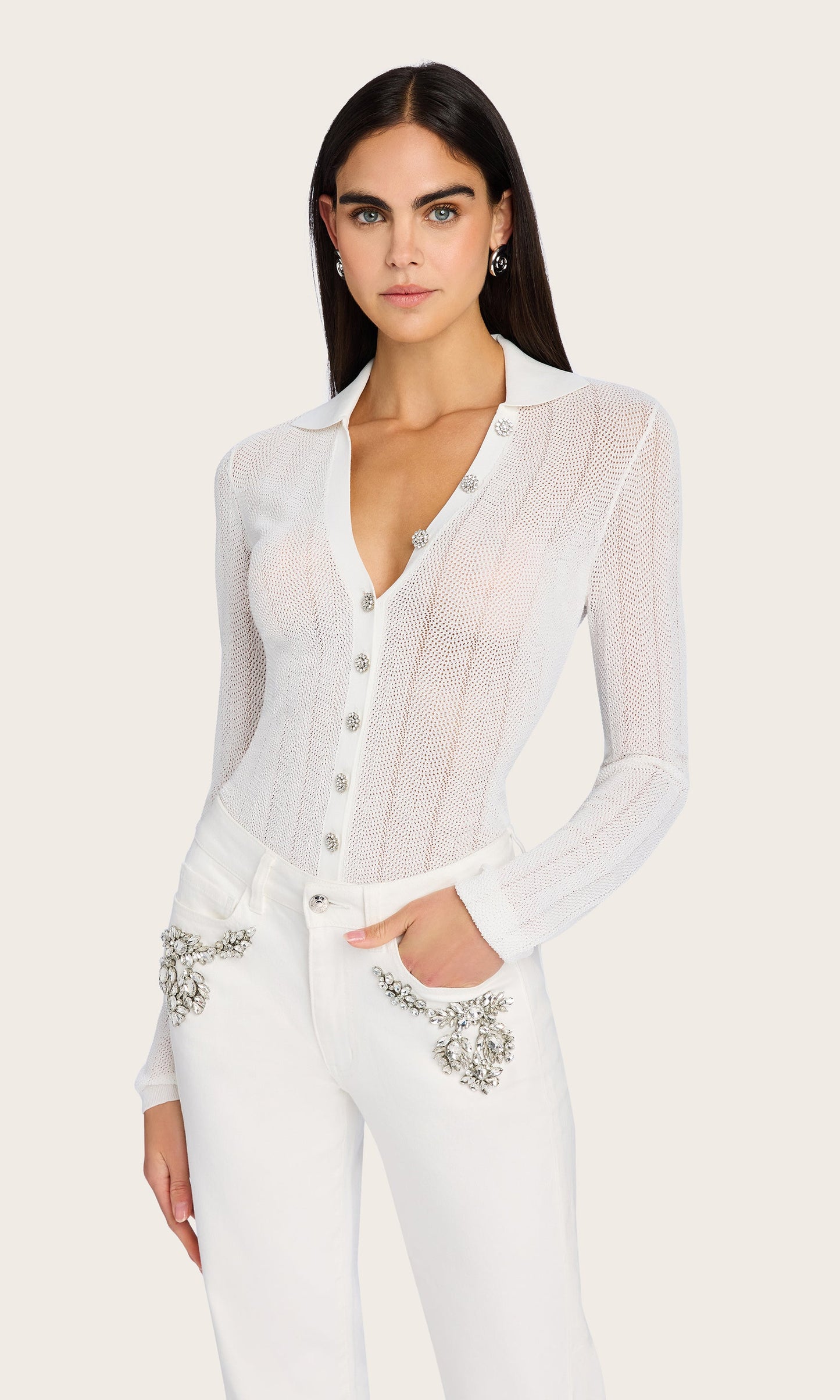 Megan Pointelle Cardigan