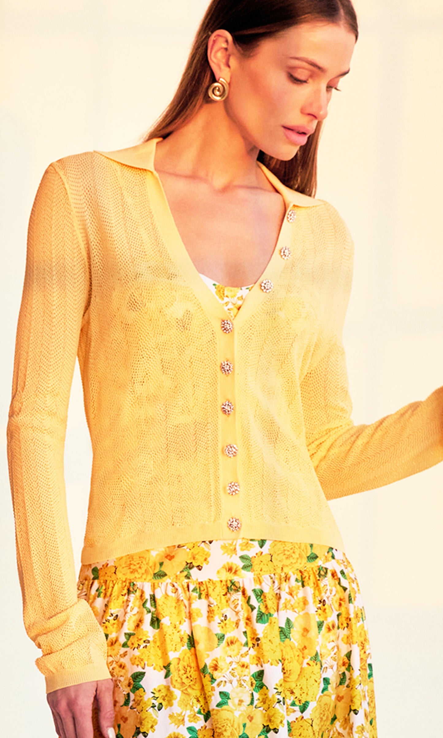 Megan Pointelle Cardigan