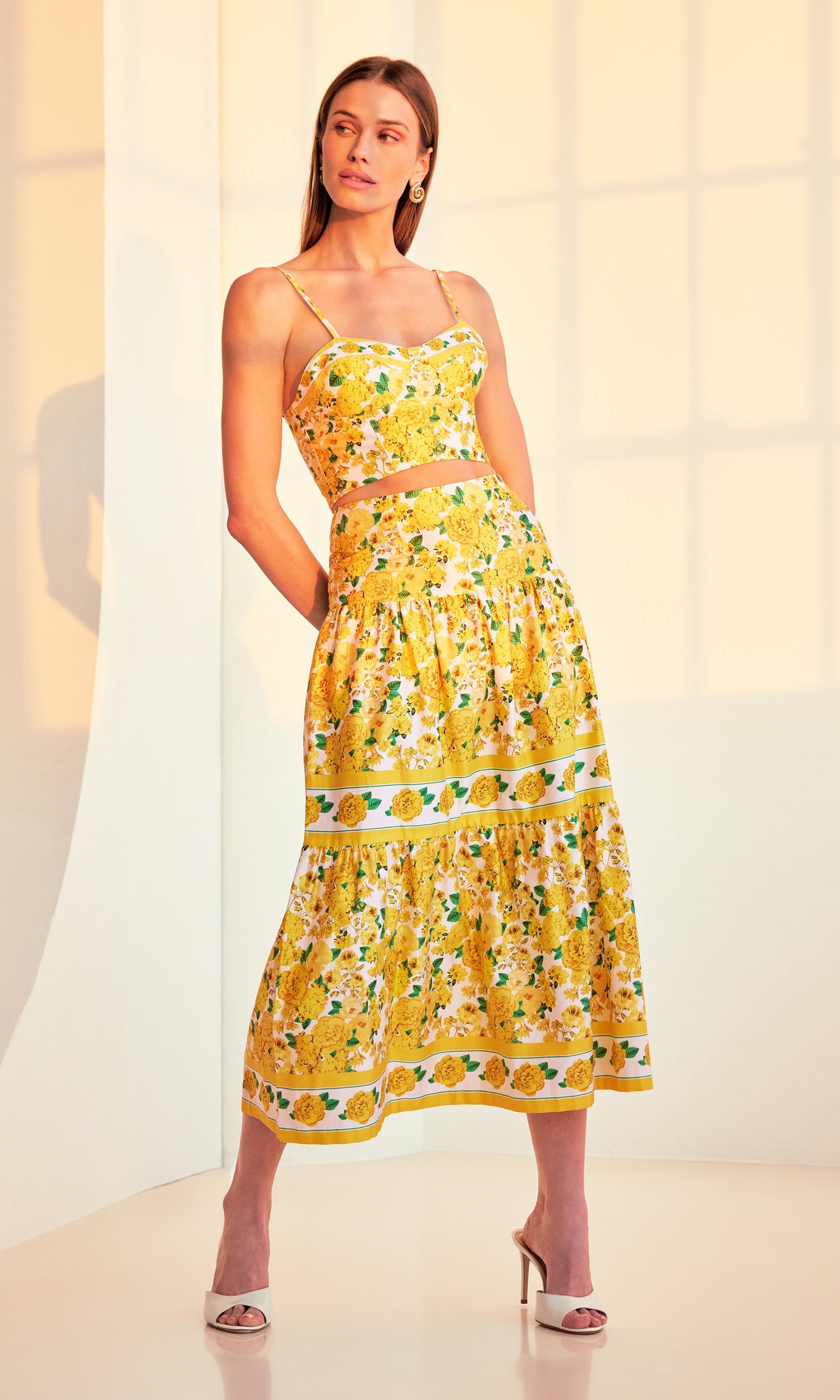 Mondo Floral Poplin Skirt