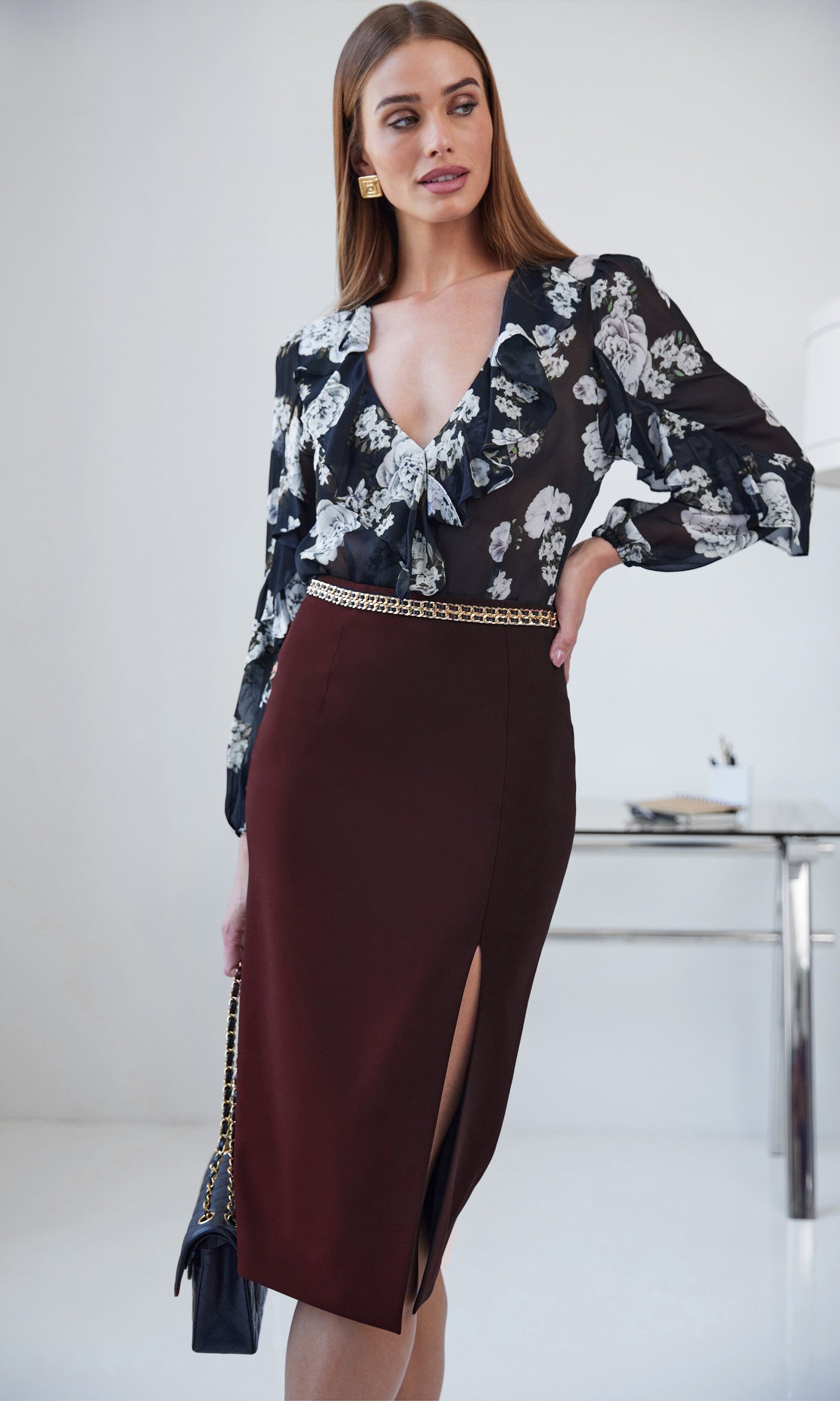 Margery Crepe Skirt