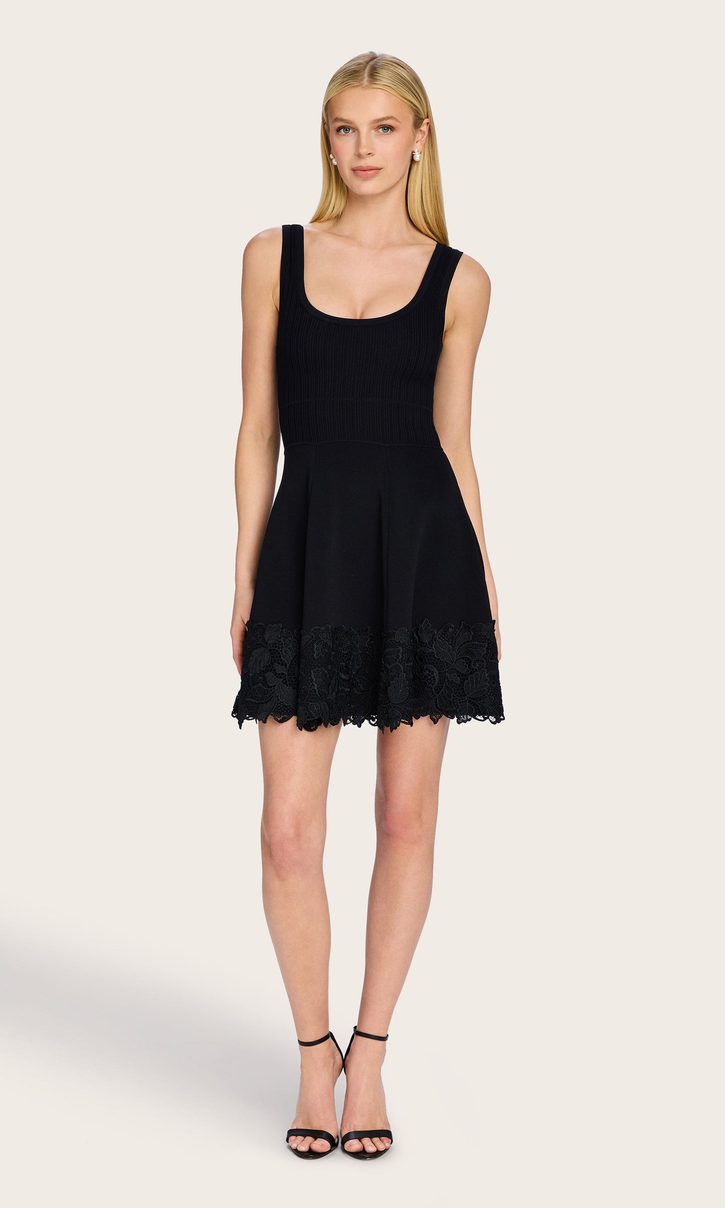 Orpheus Lace Combo Rib Dress