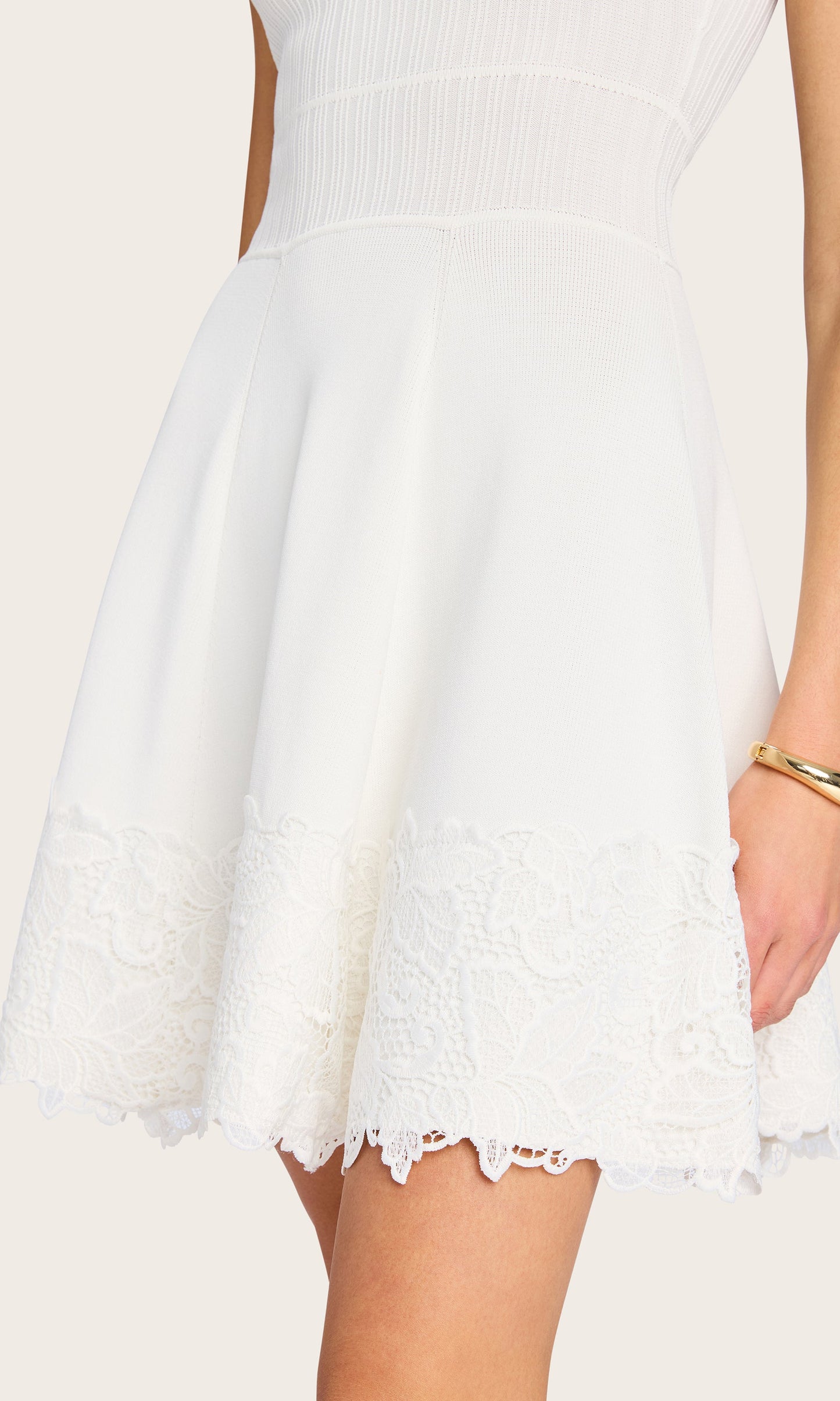 Orpheus Lace Combo Rib Dress