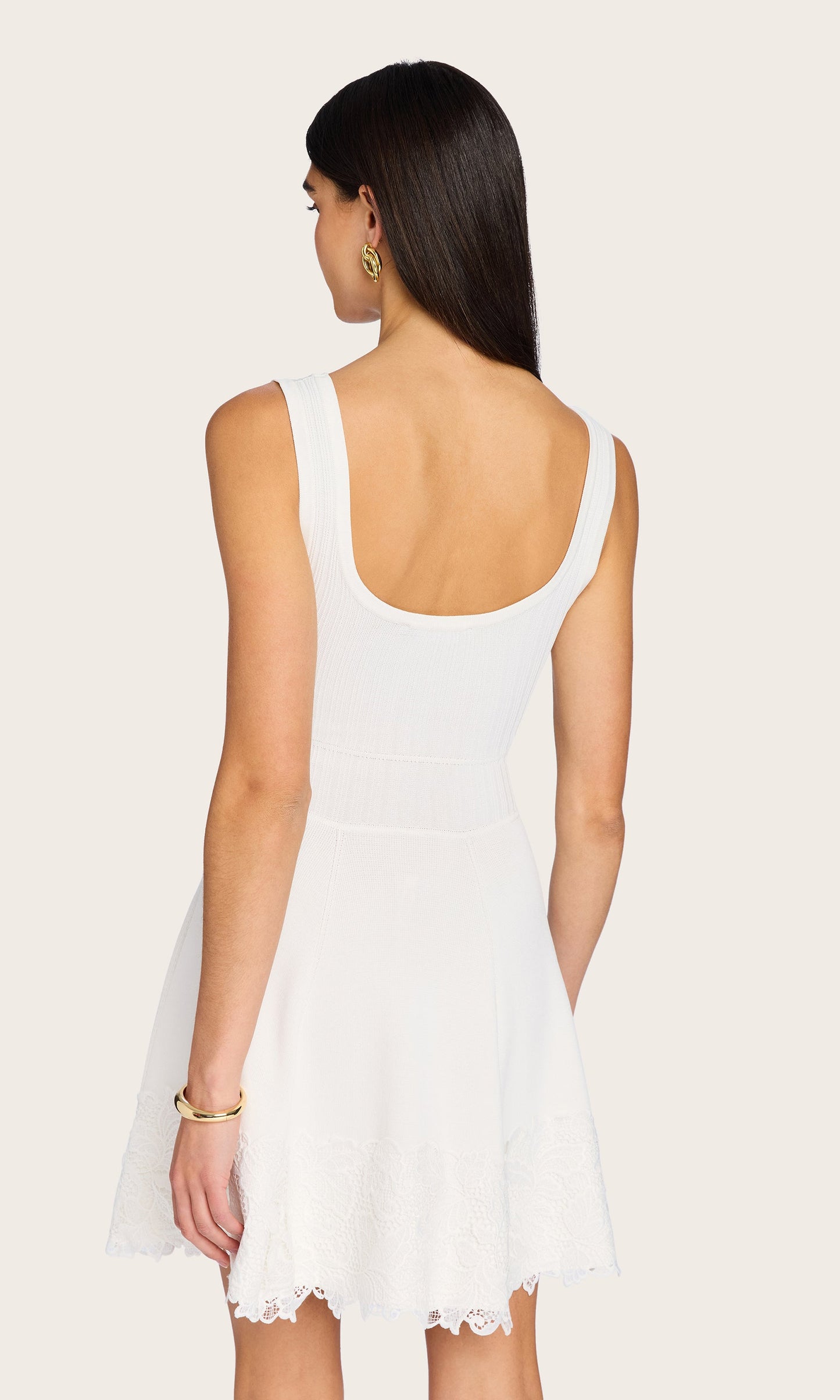 Orpheus Lace Combo Rib Dress