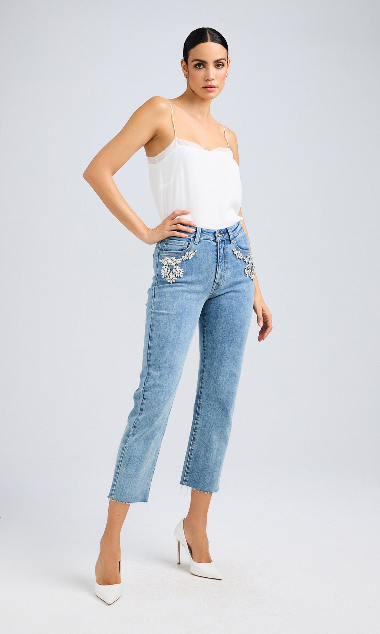 Carolyn Crystal Denim Jeans
