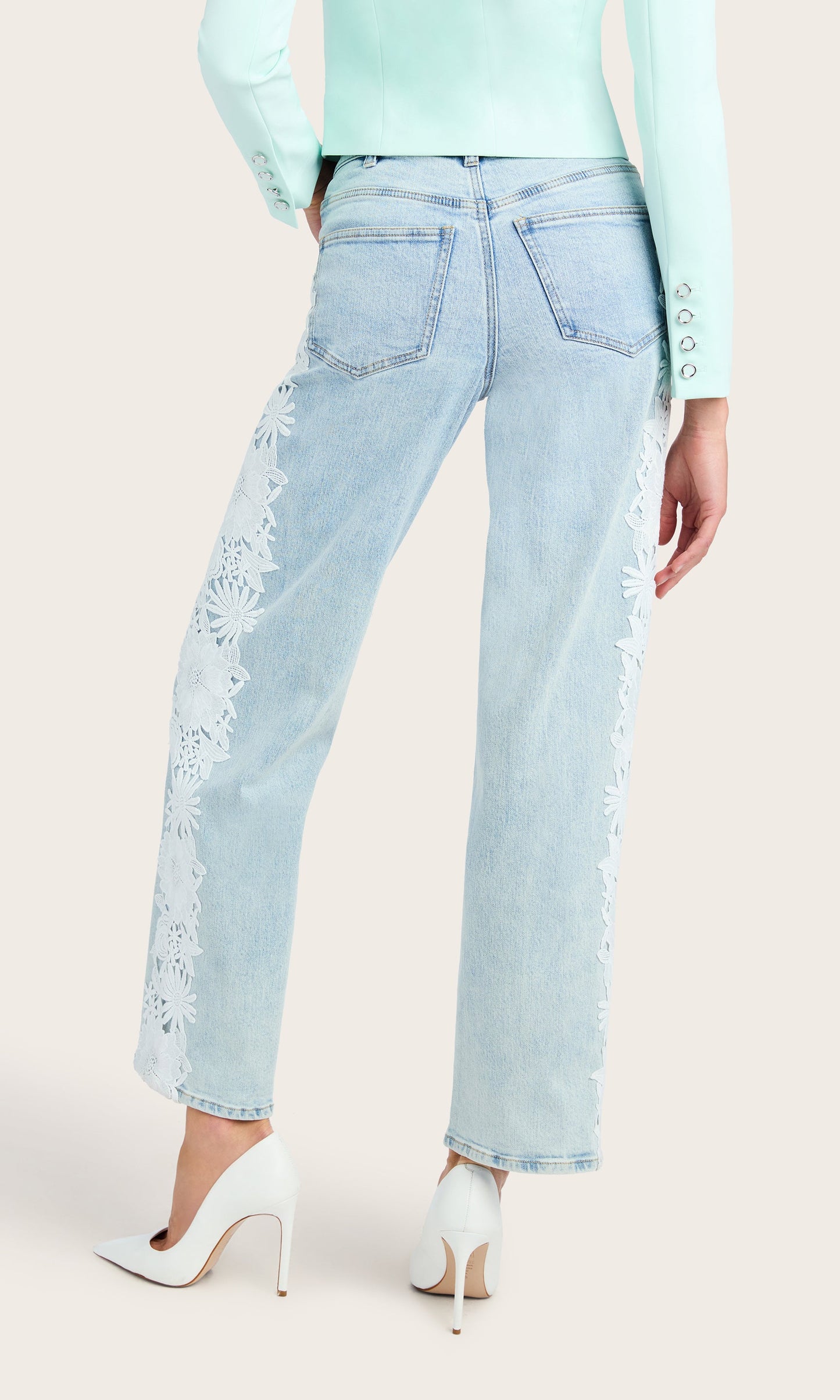 Jethro Lace Combo Denim Jeans