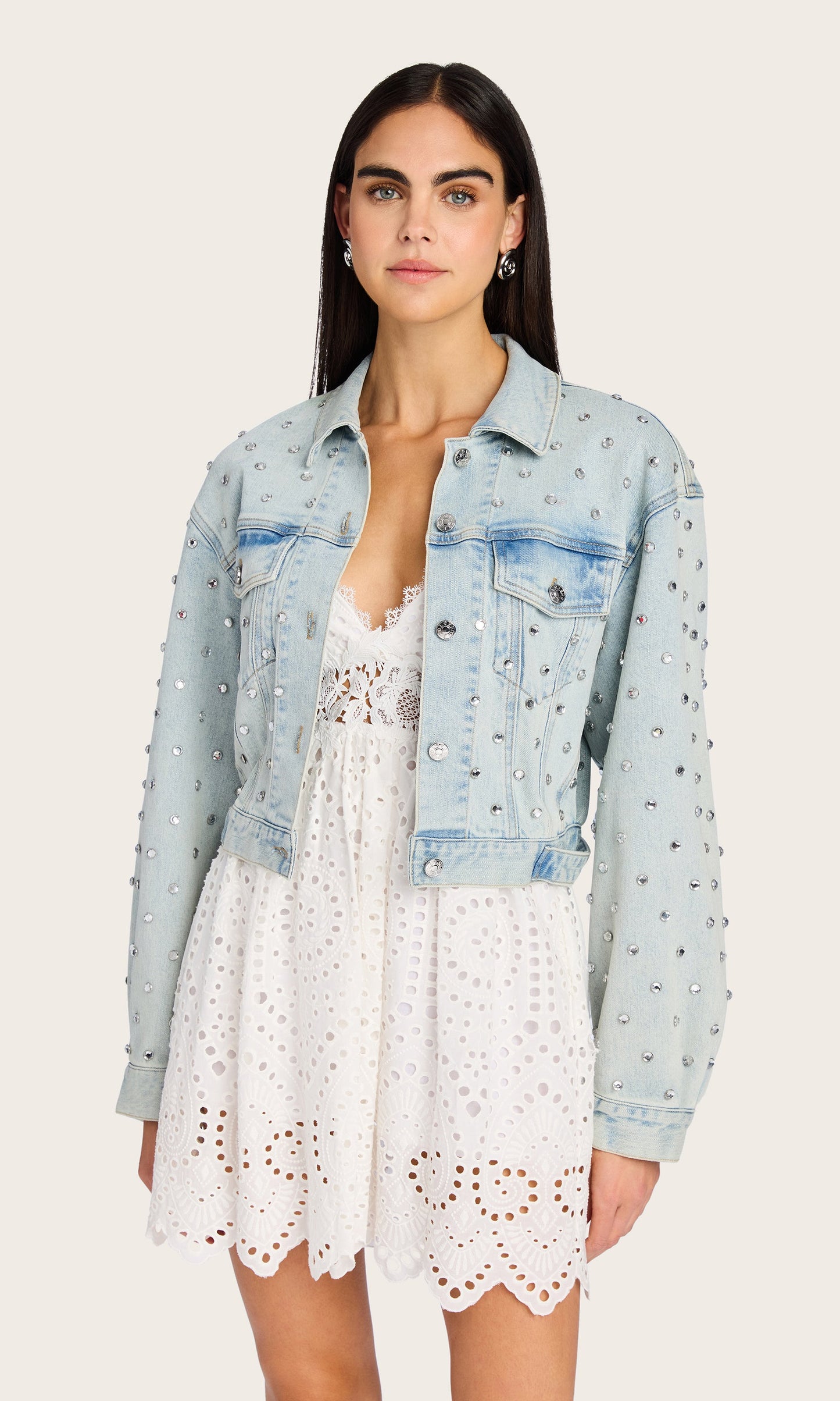 Toddie Crystal Denim Jacket