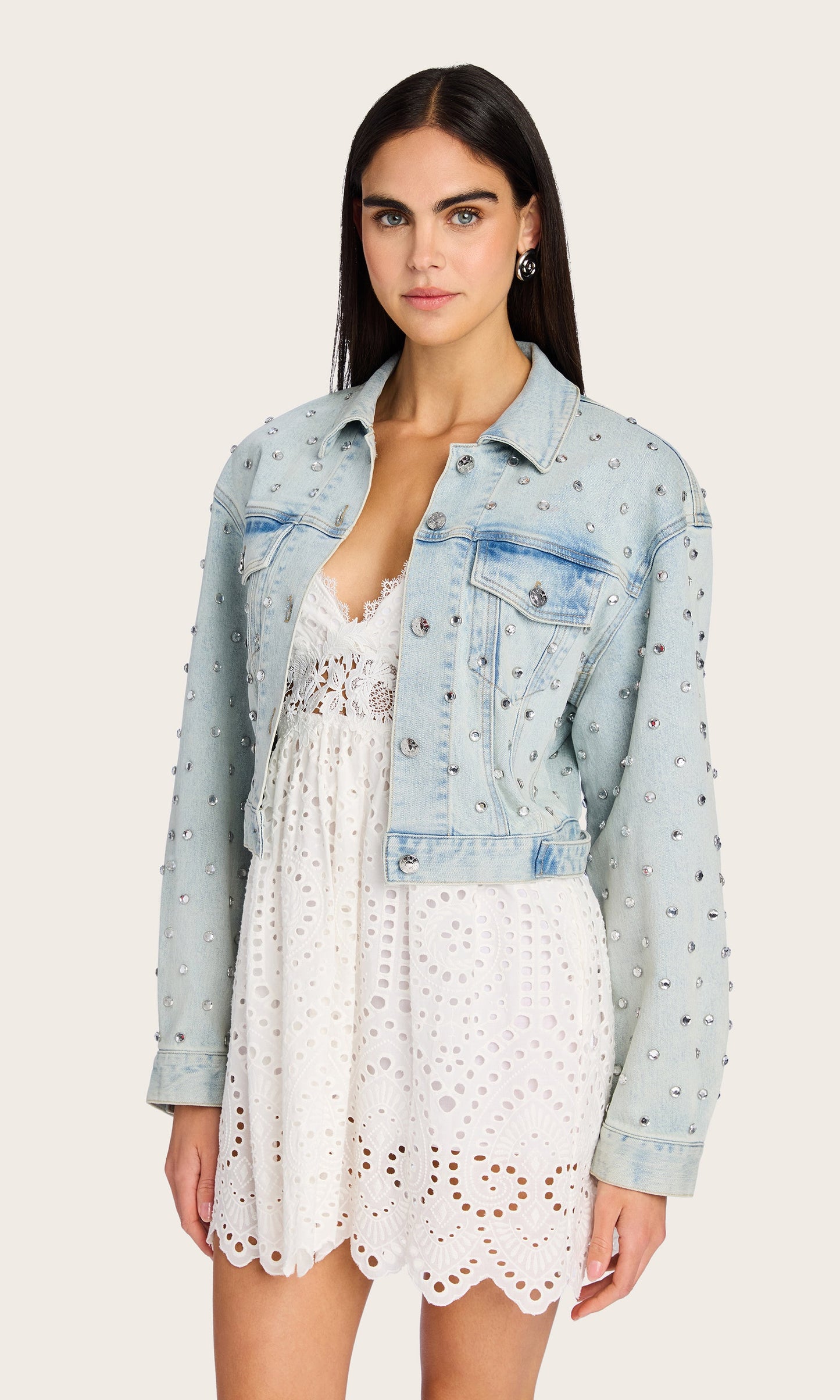 Toddie Crystal Denim Jacket