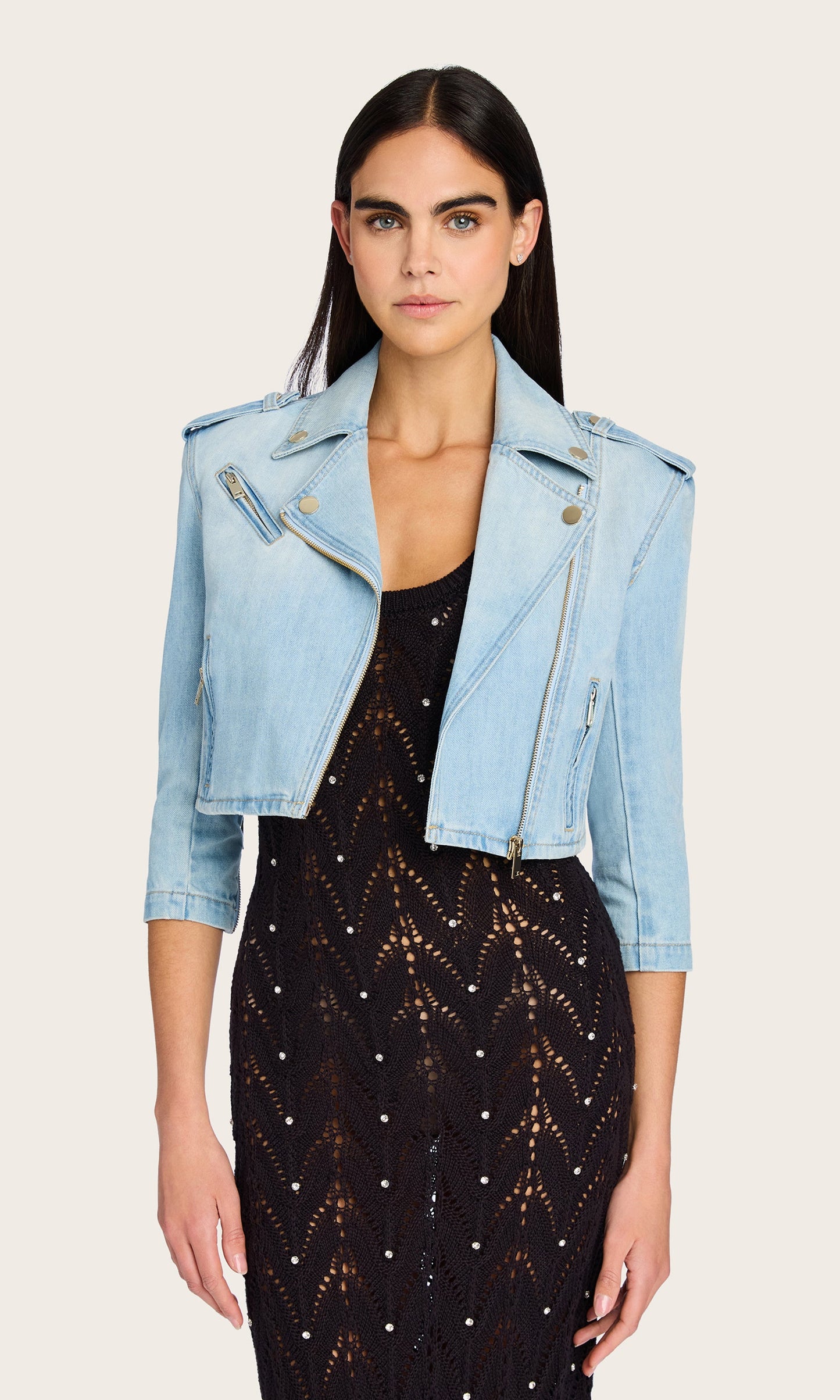 Crawford Denim Moto Jacket