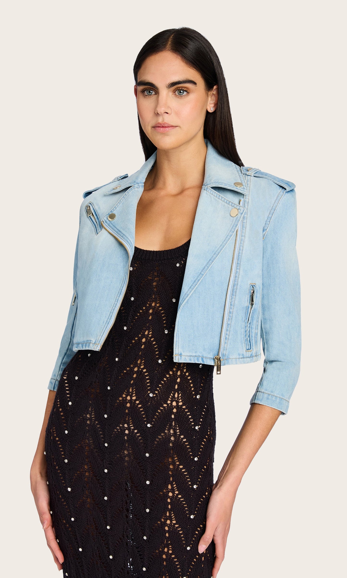 Crawford Denim Moto Jacket
