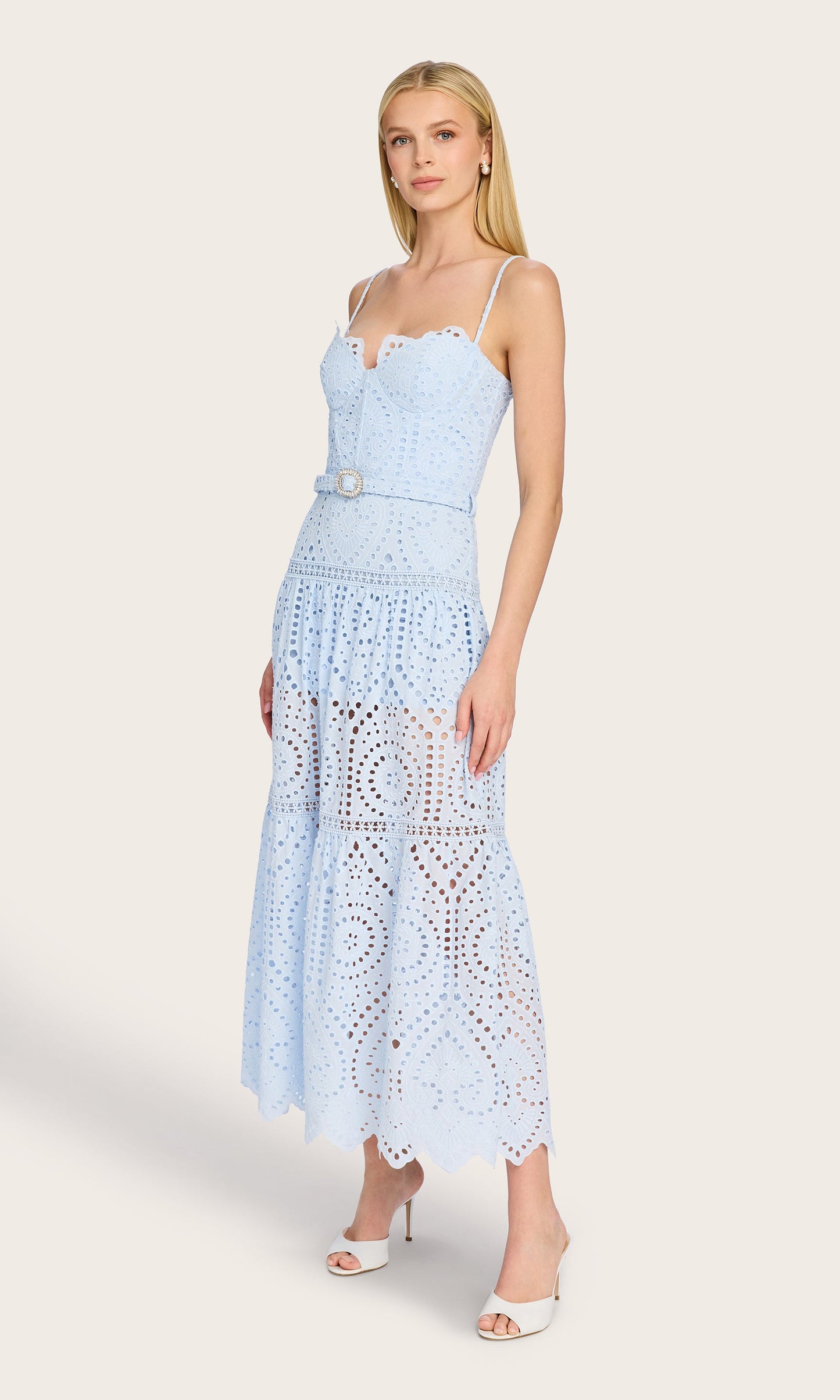 Zuria Cotton Eyelet Maxi Dress