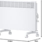 STIEBEL ELTRON Elektroheizung Standgerät für ca. 25 m², TÜV geprüft, Konvektor-Heizung mit einfacher Regelung, 2 kW, energiesparend, Rollen, 204450