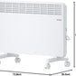 STIEBEL ELTRON Elektroheizung Standgerät für ca. 25 m², TÜV geprüft, Konvektor-Heizung mit einfacher Regelung, 2 kW, energiesparend, Rollen, 204450