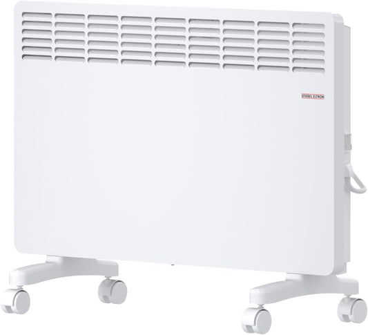 STIEBEL ELTRON Elektroheizung Standgerät für ca. 25 m², TÜV geprüft, Konvektor-Heizung mit einfacher Regelung, 2 kW, energiesparend, Rollen, 204450