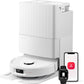 roborock QV 35S-Set Saugroboter mit Wischfunktion, 10.000 Pa HyperForce Saugkraft, Anti-Tangle-Bürsten, Anhebbare Schleudermopps, Intelligente Hindernisvermeidung, All-in-One Dock (Schwarz)