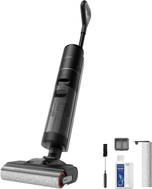 dreame H12 Pro Ultra Nass- und Trockensauger, Bürstenreinigung 60 °C, 30 Min. Heißlufttrocknung, Selbstreinigung mit festem Schaber, 16 kPa Saugkraft, Doppel-Kantenreinigung, intell. Erkenn. & Anpass