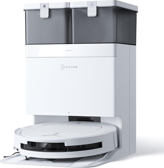 ECOVACS DEEBOT T50 PRO Omni Gen2 Saugroboter mit Wischfunktion, Ausfahrende Seitenbürste und Wischmopp, 21.000 Pa, Auto Zugabe von Reinigungslösung, Moppwäsche mit 75°C heißem Wasser, Ultradünn 81 mm