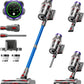 Avalsor Akku Staubsauger 48000Pa/580W/65Min, 1,8L Staubsauger Kabellos mit Staubabstreif-Funktion, Anti-Tangle-Bürste, 8-Fach-Filtration Akkustaubsauger Selbststehend für Teppiche/Tierhaare/Hartböden