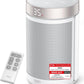 Dreo Energiesparender Heizlüfter, 34 dB Leiser 1500W Elektrischer PTC Keramik, Thermostat, Überhitzungs- & Kippschutz, 12 Std. Timer, Elektroheizung für Räume Schlafzimmer, Atom 316, Gold