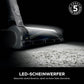 Shark PowerPro Akku-Staubsauger freistehend, bis 50 Min. Laufzeit, kabellos, beutellos, für Tierhaare, Allergiker, Teppich und Hartböden, mit LED-Licht und Knickgelenk-Rohr, Navyblau, IZ380EU