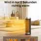 Dreo Heizlüfter Energiesparend, PTC Keramik Heizlüfte Leise, 70° Oszillierend Elektroheizung mit Fernbedienung, 12-Std-Timer, 3 Modus 3 Geschwindigkeit, Überhitzungs-Kippschutz, Solaris Slim H3