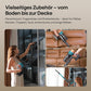 ElecKeys K10 Akku Staubsauger 48000Pa/580W/65 min, Superleise Staubsauger Kabellos mit LED Display, Akkustaubsauger mit Anti-Tangle-Bürste, Selbststehend für Tierhaare Teppiche Hartböden