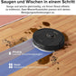 roborock Q7 M5 Saugroboter mit Wischfunktion, 10.000Pa Starker Saugkraft, Dual Anti-Tangle-System, 150Min Laufzeit, LiDAR Navigation, Staubsauger Roboter für Teppich, Tierhaare, APP Steuerung(Schwarz)