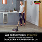 Shark PowerPro Akku-Staubsauger freistehend, bis 50 Min. Laufzeit, kabellos, beutellos, für Tierhaare, Allergiker, Teppich und Hartböden, mit LED-Licht und Knickgelenk-Rohr, Navyblau, IZ380EU