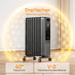Dreo Ölradiator Energiesparend 2000W, Mobile Elektroheizung 9 Rippen mit Fernbedienung, 3 Heizstufen, 4 Modus, 24h Timer, Überhitzungs-Kippschutz, Radiatoren Elektrisch Heizung mit Thermostat, OH310
