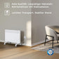 STIEBEL ELTRON Elektroheizung Standgerät für ca. 25 m², TÜV geprüft, Konvektor-Heizung mit einfacher Regelung, 2 kW, energiesparend, Rollen, 204450