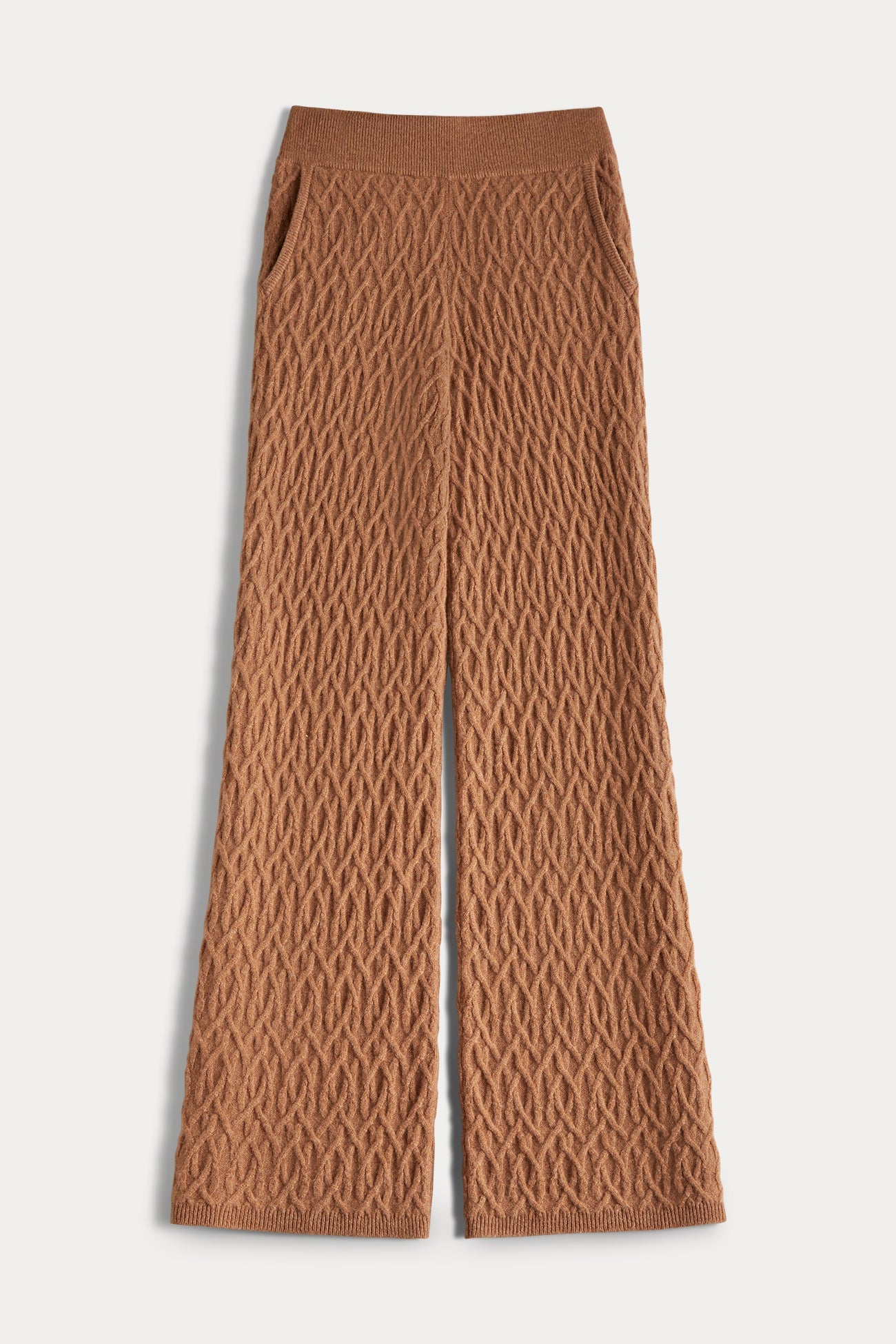 CABLE KNIT WIDE-LEG PANT
