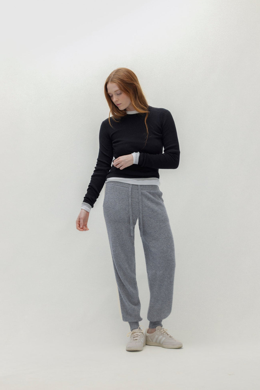 LONG-SLEEVE RIBBED TEE