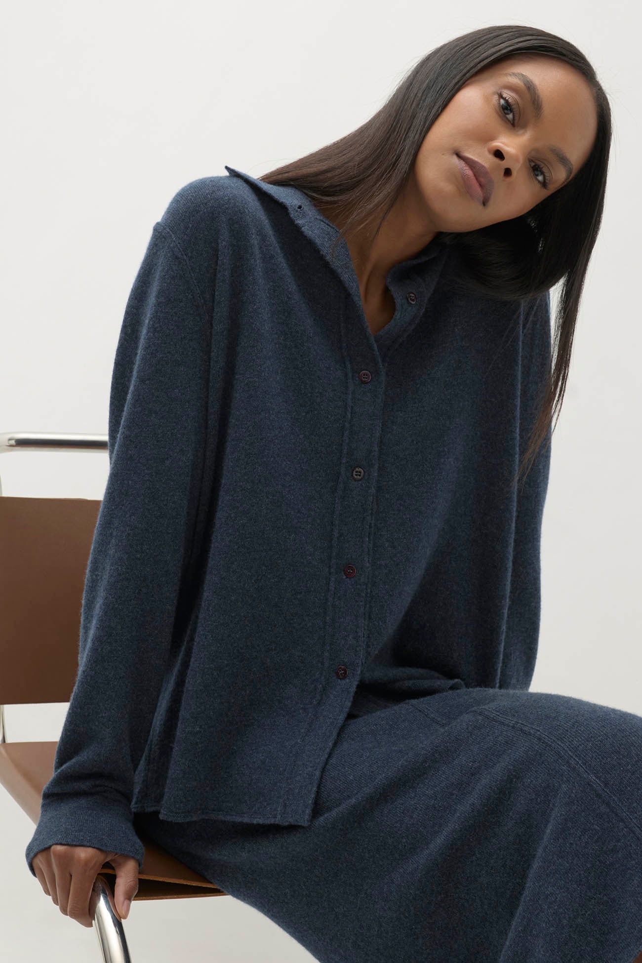 CATANIA DENIM CASHMERE SHIRT