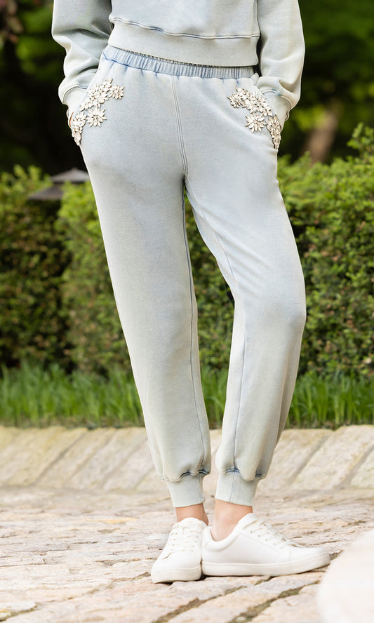 Suki Crystal Patch Sweatpant