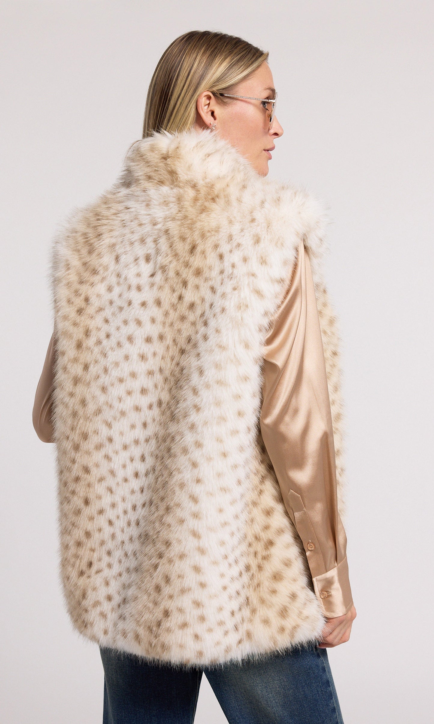 Mimi Leopard Faux Fur Vest