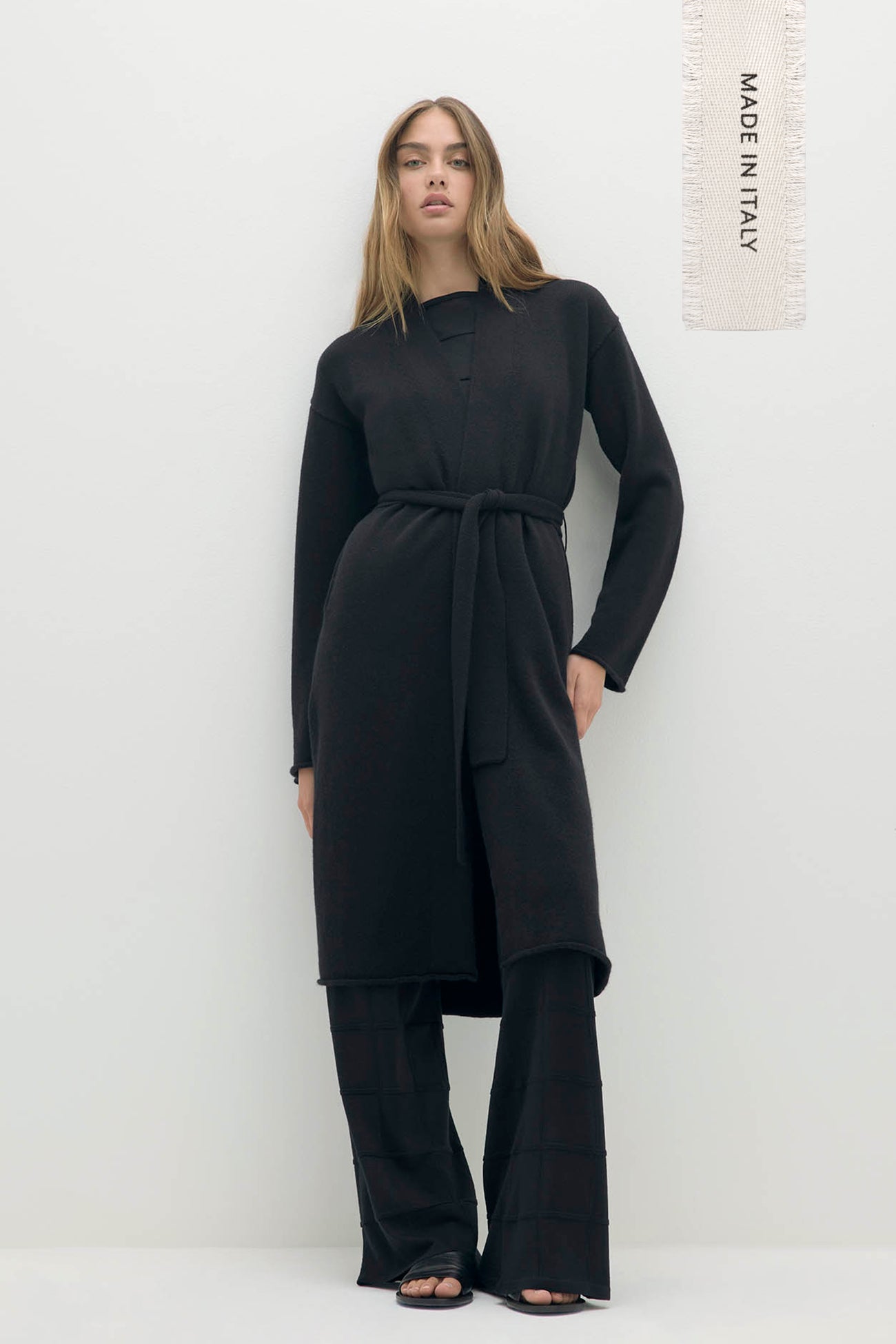 RIVIERA TIE-FRONT CASHMERE CARDIGAN