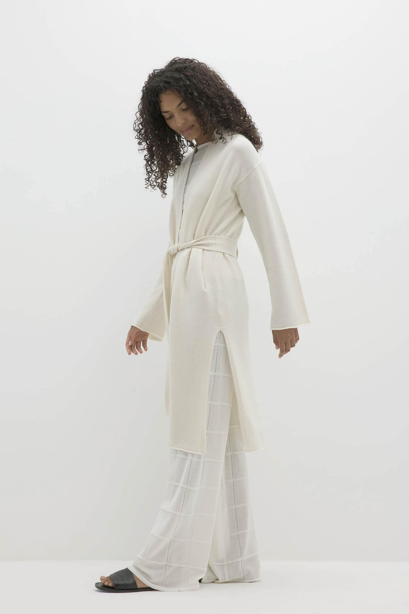 RIVIERA TIE-FRONT CASHMERE CARDIGAN