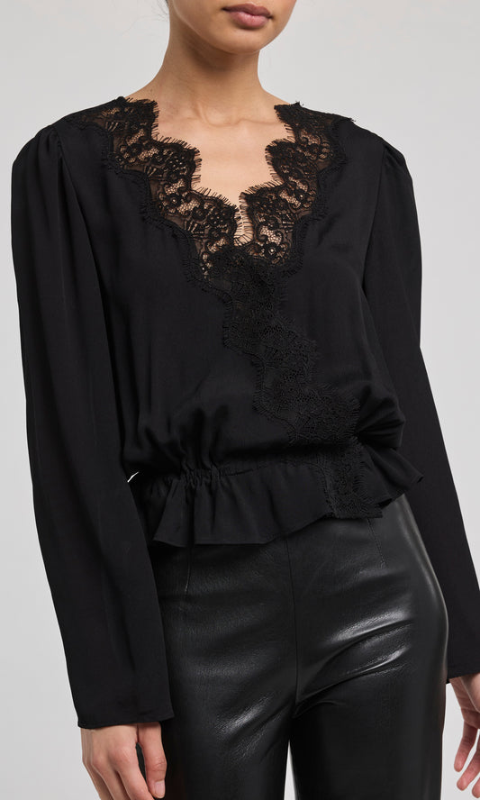 Filippa Georgette Lace Combo Blouse