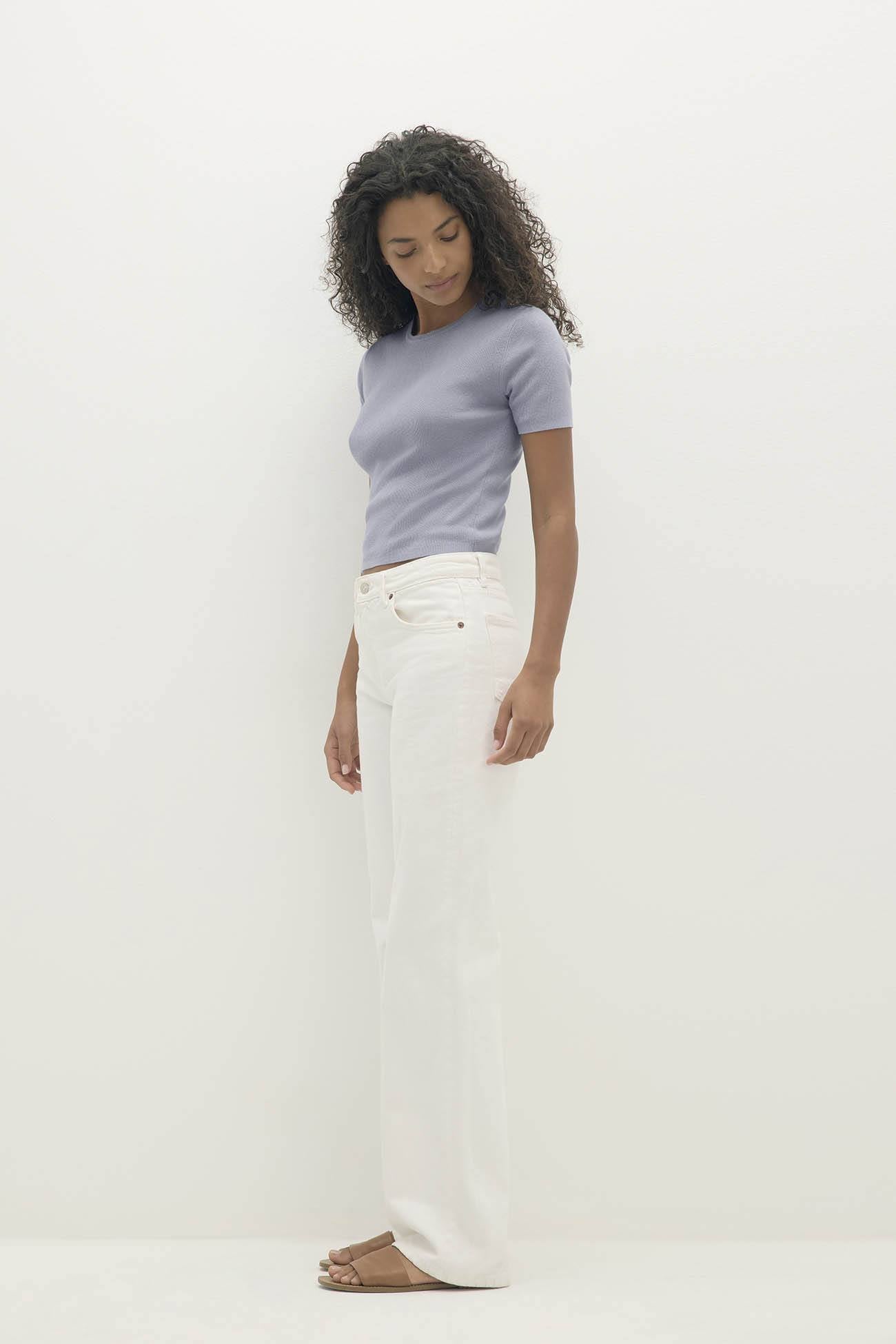 AMEY COTTON CASHMERE CREWNECK TEE