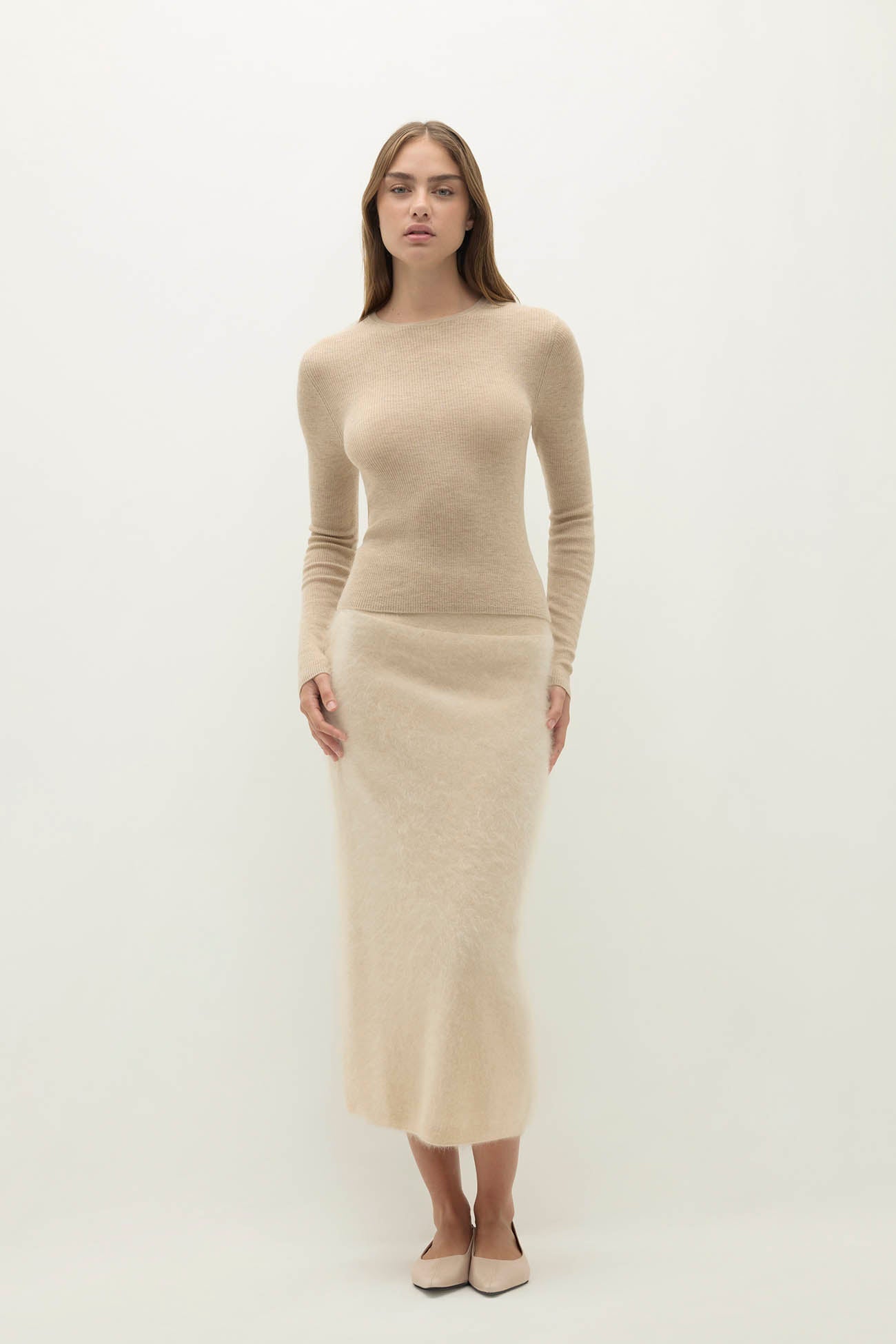 AMBER CASHMERE CREWNECK