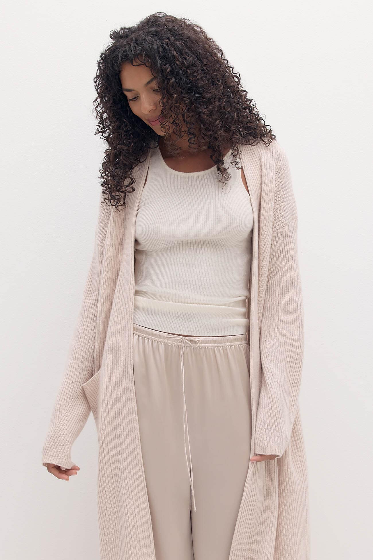 ALISE LONGLINE CASHMERE CARDIGAN
