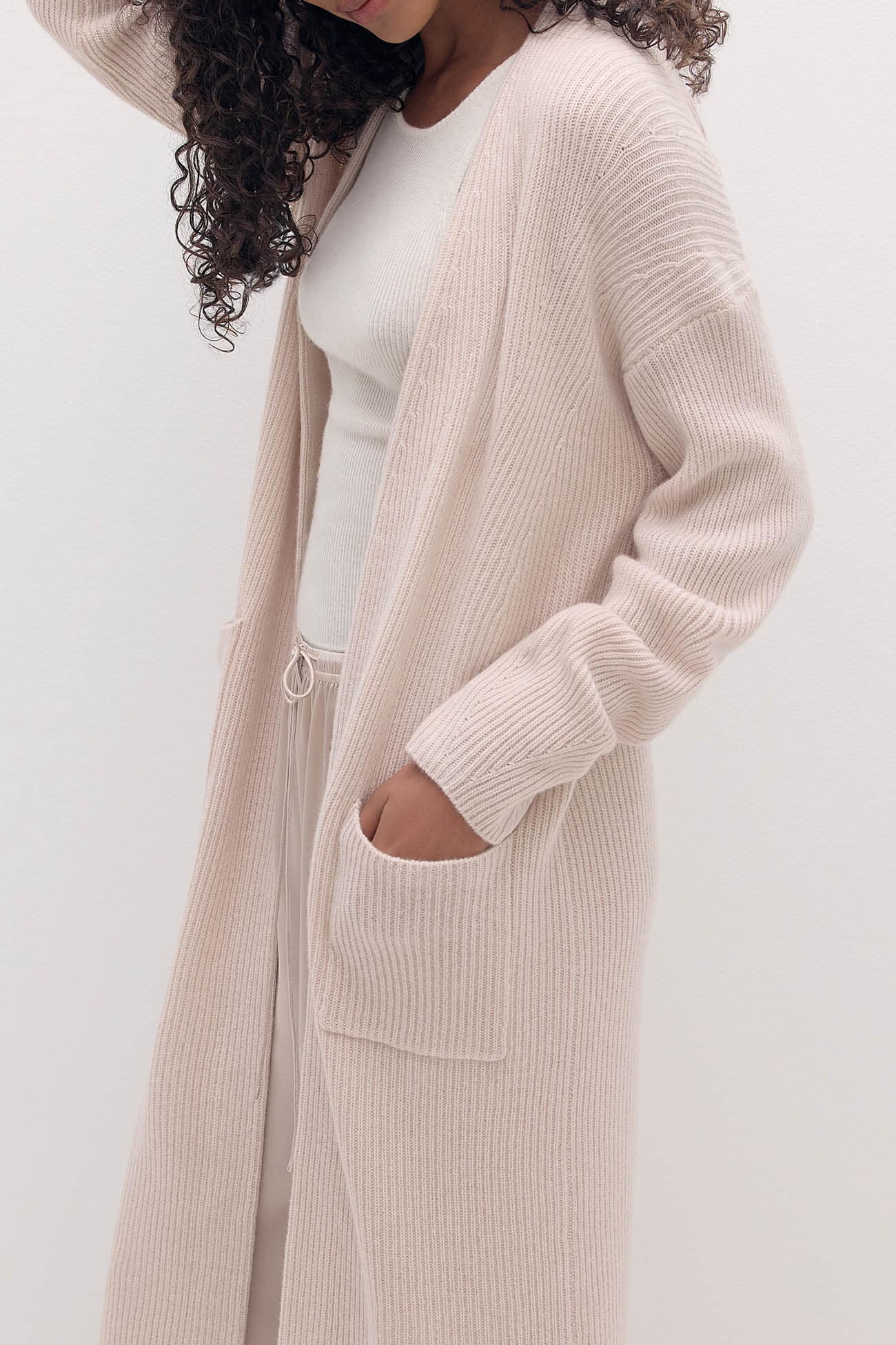 ALISE LONGLINE CASHMERE CARDIGAN