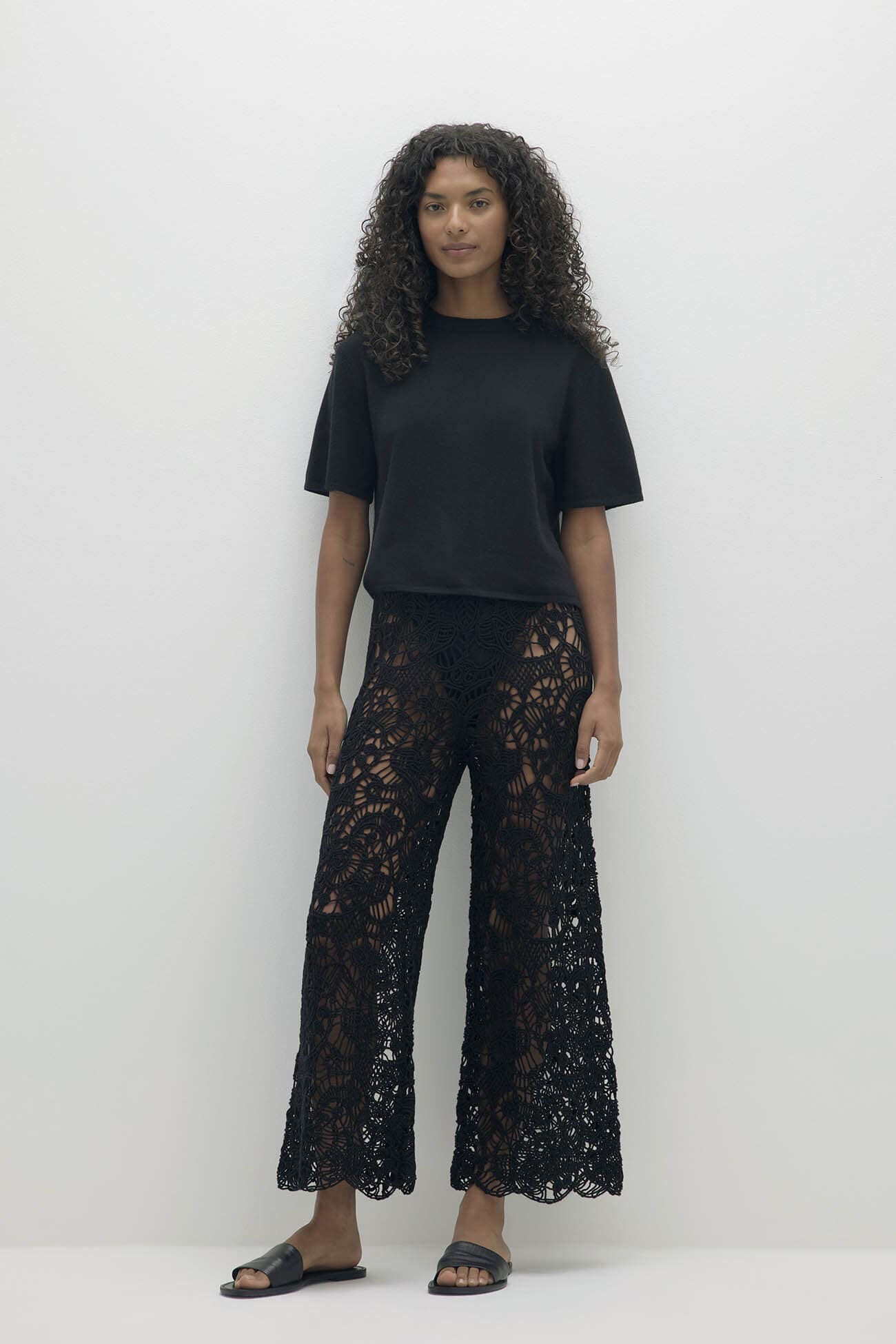 LORRAINE CROCHET CASHMERE BLEND PANT