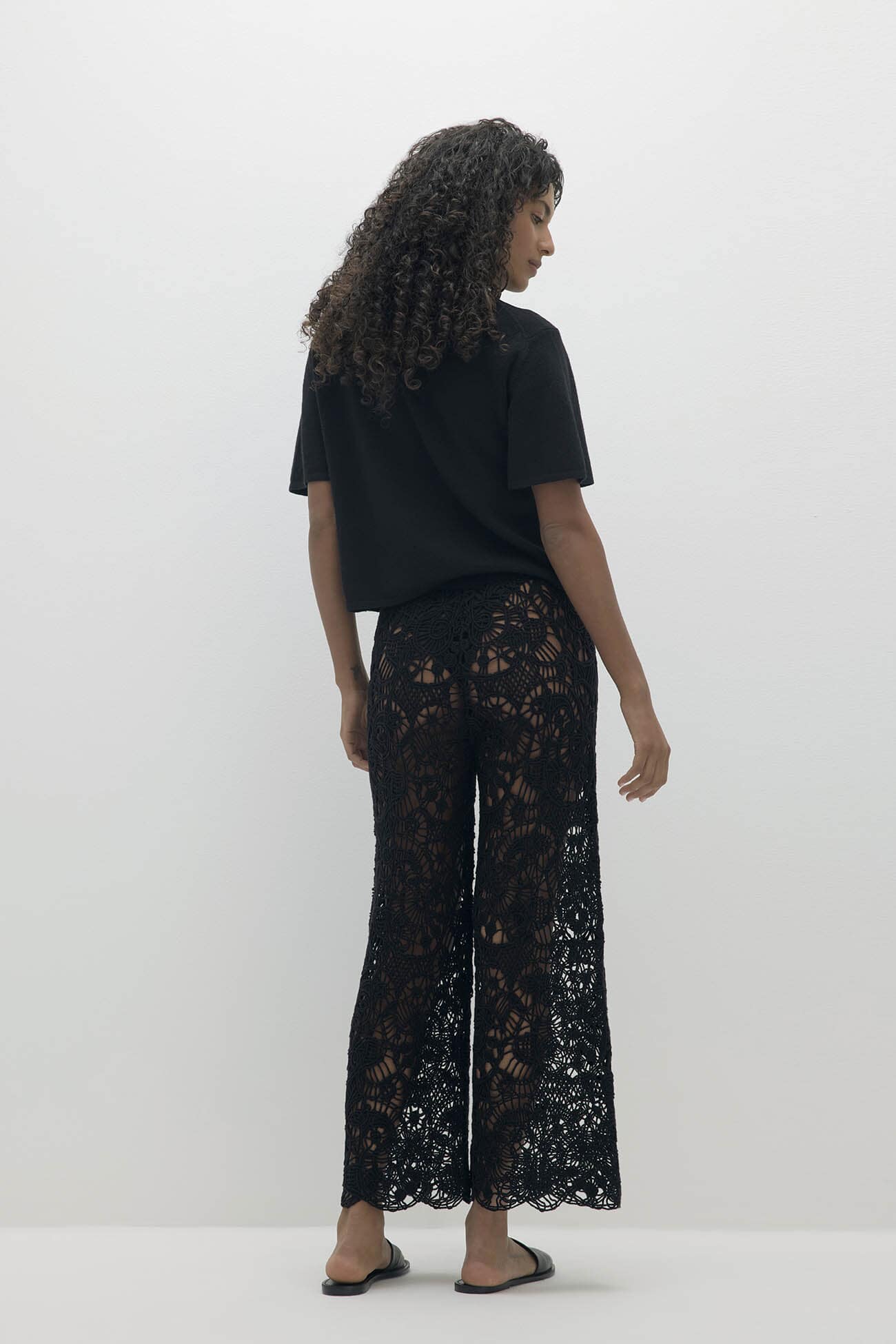 LORRAINE CROCHET CASHMERE BLEND PANT