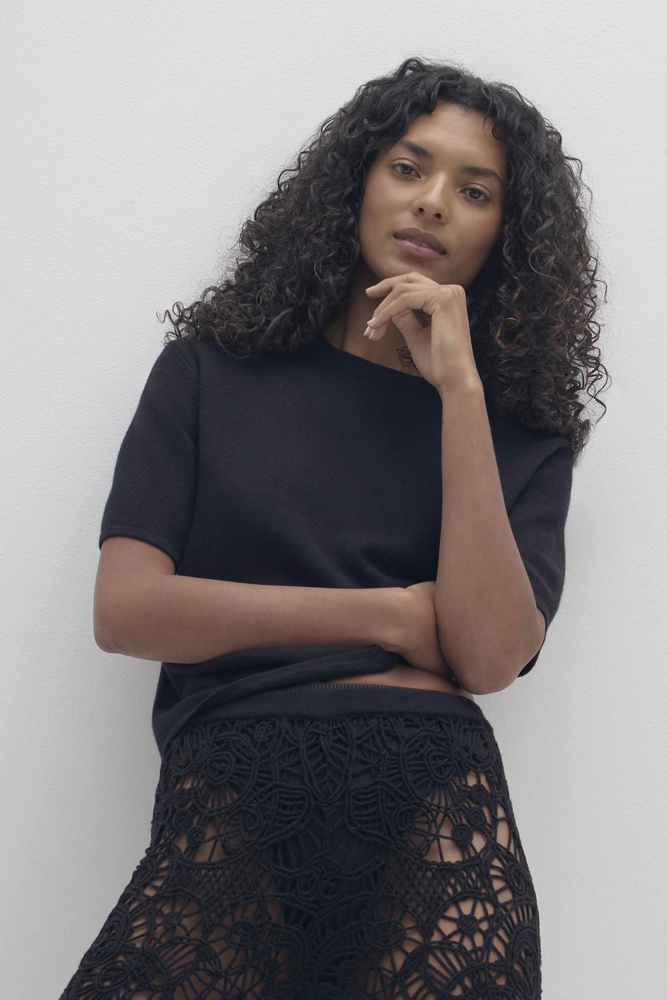 LORRAINE CROCHET CASHMERE BLEND PANT